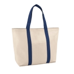 Sac de plage avec poche et fermeture magnétique 280 g/m2 Eco Beach couleur bleu