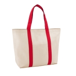 Sac de plage avec poche et fermeture magnétique 280 g/m2 Eco Beach couleur rouge
