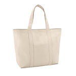 Sac de plage avec poche et fermeture magnétique 280 g/m2 Eco Beach couleur naturel