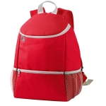 Sac à dos isotherme personnalisé avec poches en filet Discover couleur rouge