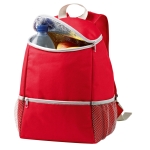 Sac à dos isotherme personnalisé avec poches en filet Discover couleur rouge troisième vue