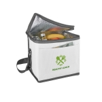 Glacière personnalisable avec sangle ajustable et poche frontale Cube couleur blanc image avec logo 4