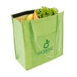 Sac isotherme non-tissé pour les courses 80 g/m2 Shopper couleur vert clair image avec logo 4