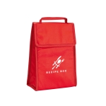 Sac isotherme pliable en non-tissé avec fermeture velcro 80 g/m2 Break couleur rouge image avec logo