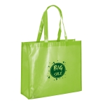 Sacs non tissés pas cher avec pelliculage brillant 110 g/m2 Couleurs couleur vert clair image avec logo
