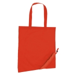 Sac cabas publicitaire 190T Framboise en polyester pliable couleur rouge