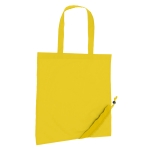 Sac cabas publicitaire 190T Framboise en polyester pliable couleur jaune