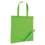 Sac cabas publicitaire 190T Framboise en polyester pliable couleur vert clair