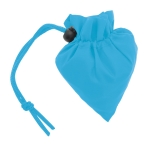 Sac cabas publicitaire 190T Framboise en polyester pliable couleur bleu ciel première vue