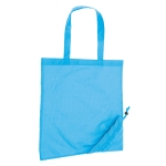 Sac cabas publicitaire 190T Framboise en polyester pliable couleur bleu ciel