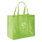 Sac de course personnalisé grand modèle non tissé 80 g/m2 Maltby couleur vert clair image avec logo
