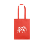 Sac en non-tissé thermoscellé avec anses longues 80g/m2 couleur rouge image avec logo