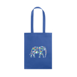 Sac en non-tissé thermoscellé avec anses longues 80g/m2 couleur bleu roi image avec logo