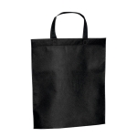 Sac non tissé publicitaire avec courtes anses 80 g/m2 Basis couleur noir