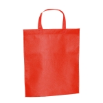 Sac non tissé publicitaire avec courtes anses 80 g/m2 Basis couleur rouge
