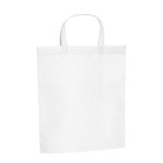 Sac non tissé publicitaire avec courtes anses 80 g/m2 Basis couleur blanc