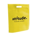 Sacs promotionnel non tissés aux couleurs vives 80 g/m2 Gallery couleur jaune image avec logo