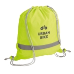 Sacs cordon pour entreprise avec éléments réfléchissants NightShift couleur jaune image avec logo