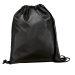 Sac à dos à cordons en polyester 210D avec coins renforcés Midtown couleur noir première vue