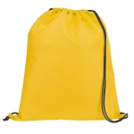 Sac à dos à cordons en polyester 210D avec coins renforcés Midtown couleur jaune première vue