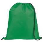Sac à dos à cordons en polyester 210D avec coins renforcés Midtown couleur vert première vue