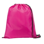 Sac à dos à cordons en polyester 210D avec coins renforcés Midtown couleur rose première vue