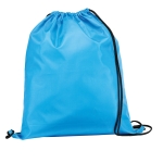 Sac à dos à cordons en polyester 210D avec coins renforcés Midtown couleur bleu ciel première vue