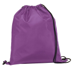 Sac à dos à cordons en polyester 210D avec coins renforcés Midtown couleur mauve
