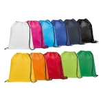 Sac à dos à cordons en polyester 210D avec coins renforcés Midtown diverses couleurs