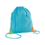Sac à dos à cordons infantil personnalisé non tissé 80g/m2 KidsTrend couleur bleu ciel