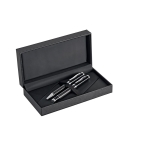 Set stylo et roller en fibre de carbone avec Encre Noire Carbon couleur noir