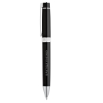 Parure de roller et stylo en métal à encre noire personnalisés Gibson couleur noir image avec logo