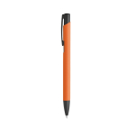 Stylo en aluminium simple avec corps de couleur à encre bleue SoftLine couleur orange