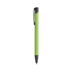 Stylo en aluminium simple avec corps de couleur à encre bleue SoftLine couleur vert clair