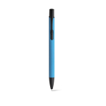Stylo en aluminium simple avec corps de couleur à encre bleue SoftLine