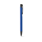 Stylo en aluminium simple avec corps de couleur à encre bleue SoftLine