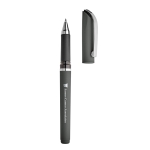 Joli stylo soft touch, gel et design exclusif en Encre Noire SoftGel couleur gris image avec logo 4