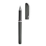 Joli stylo soft touch, gel et design exclusif en Encre Noire SoftGel couleur gris troisième vue