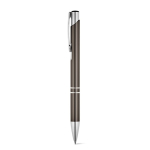 Stylo en aluminium avec mécanisme à bouton-poussoir encre bleue couleur titan