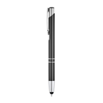 Stylo tactile en aluminium gravé pas cher à l'encre bleue Arrowtouch couleur noir première vue