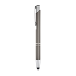 Stylo tactile en aluminium gravé pas cher à l'encre bleue Arrowtouch couleur titan première vue