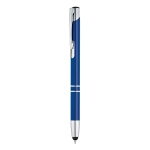 Stylo tactile en aluminium gravé pas cher à l'encre bleue Arrowtouch couleur bleu roi première vue