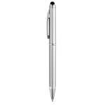 Stylo tactile en plastique avec finition en métal, Encre noire eTop couleur argenté mat