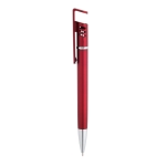 Stylo avec finition métallique, support pour portable encre bleue Tech couleur rouge
