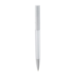 Stylo avec finition métallique, support pour portable encre bleue Tech couleur argenté mat première vue
