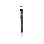 Stylo avec finition métallique, support pour portable encre bleue Tech avec zone d'impression