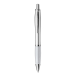 Stylos à bille d'affaires avec Encre Bleue antidérapante Silver&Color couleur blanc