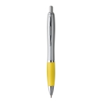 Stylos à bille d'affaires avec Encre Bleue antidérapante Silver&Color couleur jaune première vue