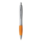 Stylos à bille d'affaires avec Encre Bleue antidérapante Silver&Color couleur orange première vue