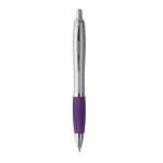 Stylos à bille d'affaires avec Encre Bleue antidérapante Silver&Color couleur violet première vue
